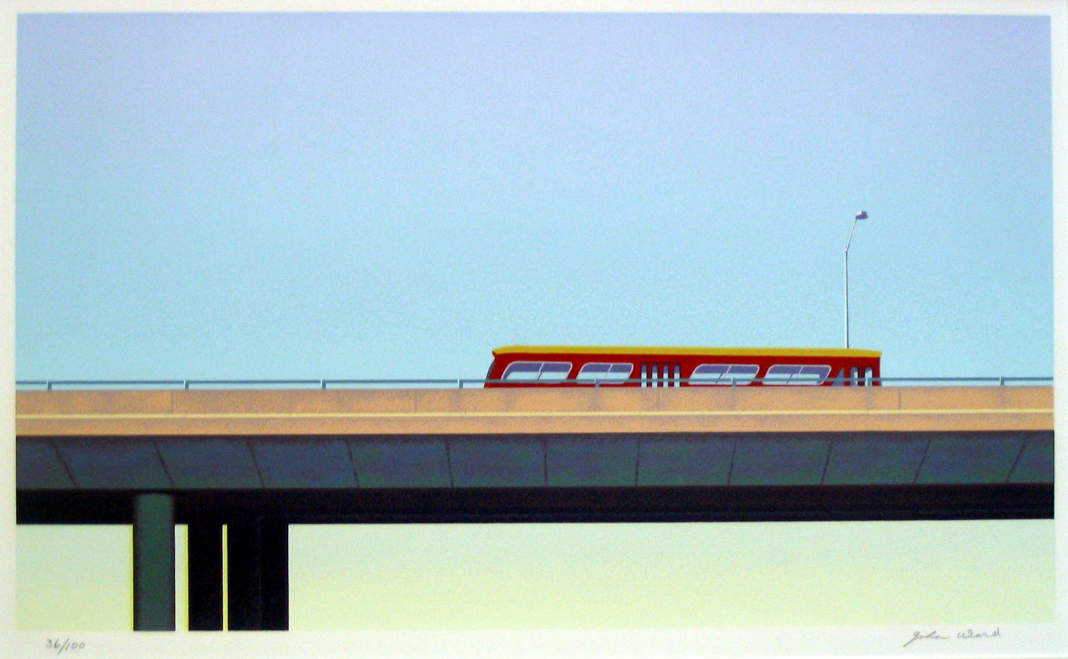 John Ward The Bridge, nd serigraph