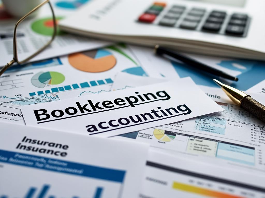 Close-up of financial documents, calculator, pen, and glasses emphasizing bookkeeping and accounting.