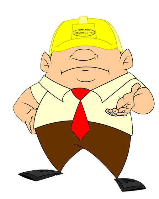 Hard Hat hank with his hand out