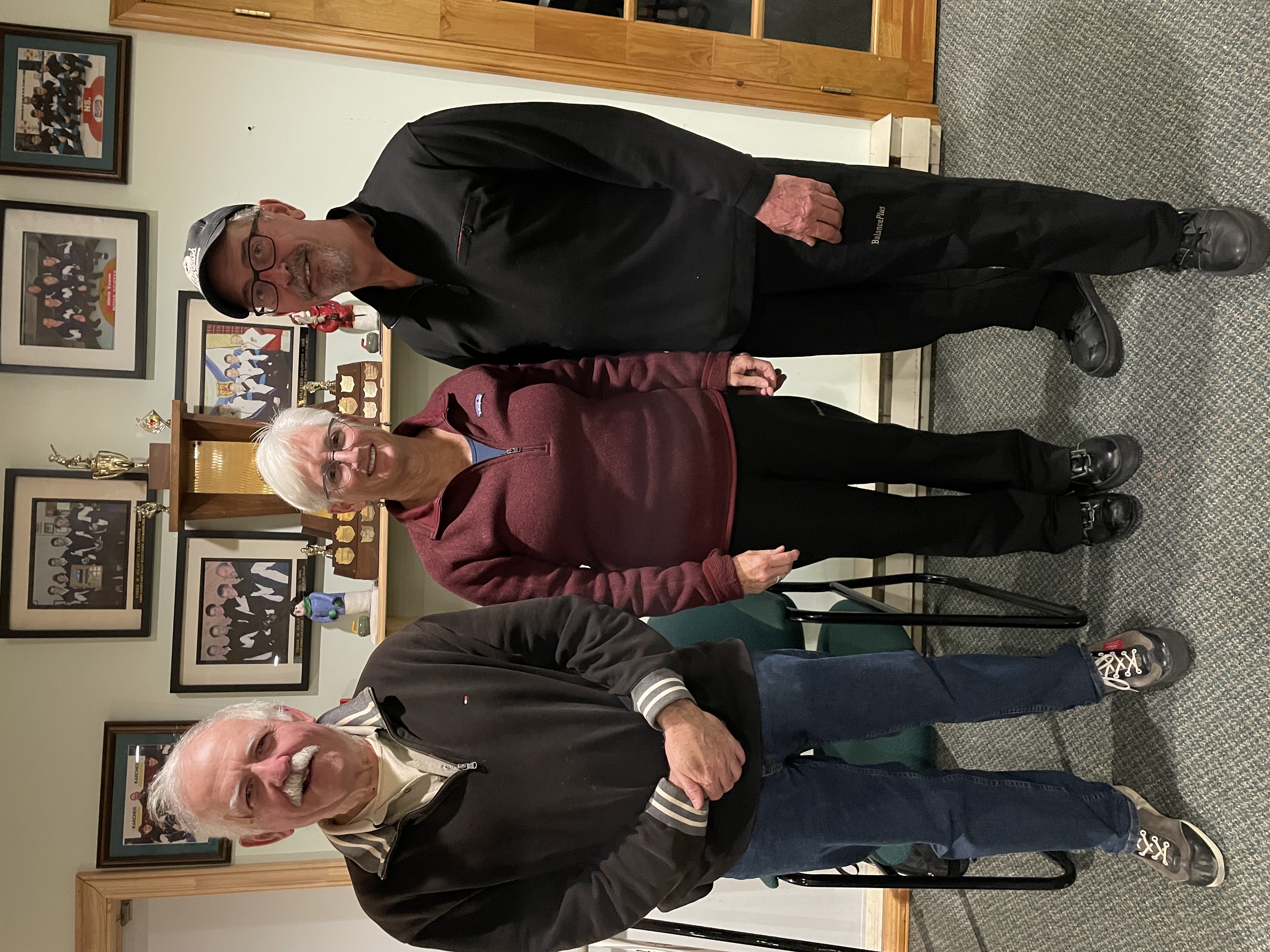 Sunday Night Mixed First Half Winners (LtoR):
Lorne MacNeil, Joanne Doiron and Aubrey Doiron (missing for photo: Alex Foo)
