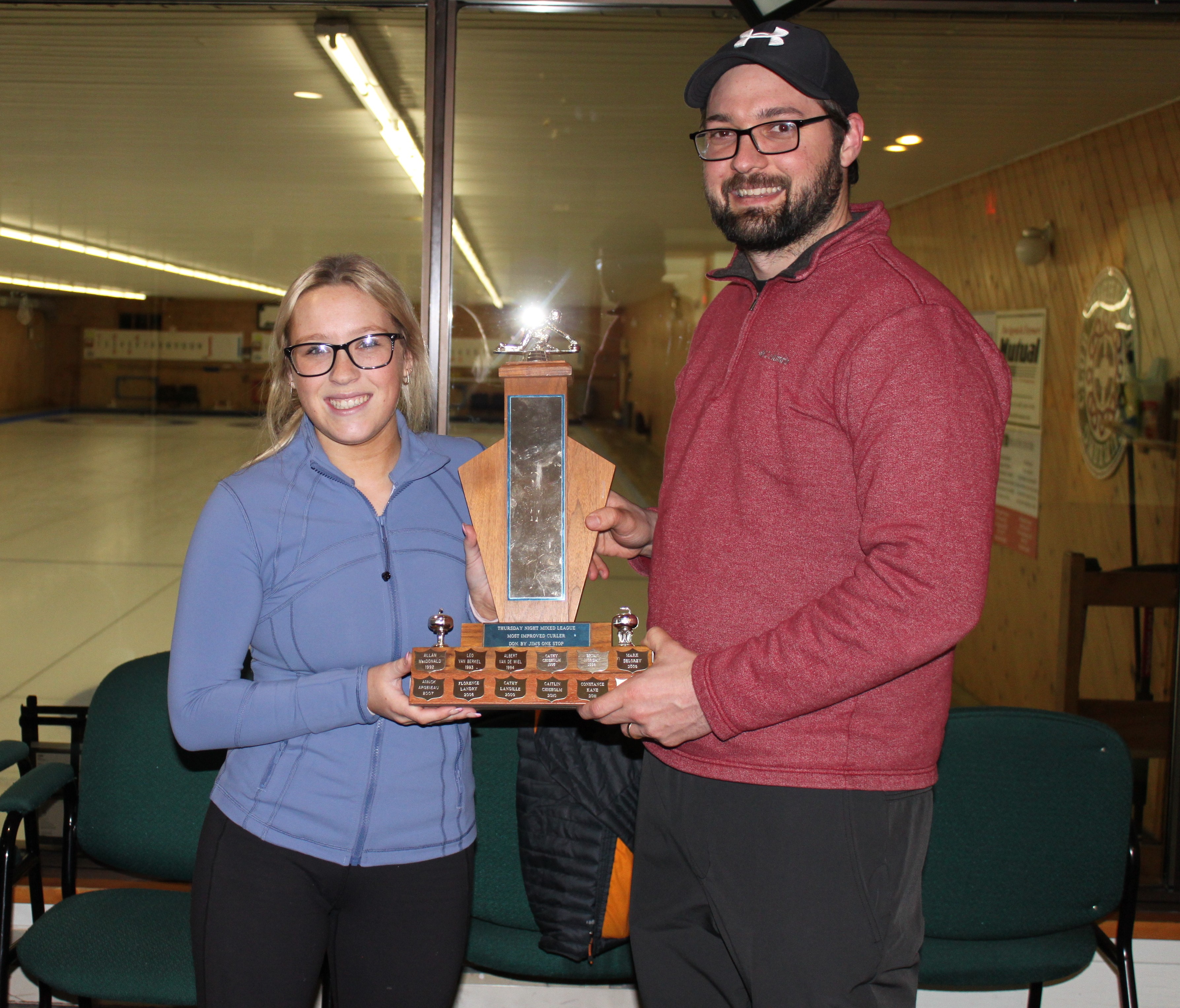 Thursday Night Mixed Most Improved Curler - KC Cupido
Presented by 2021-2022 Most Improved Curler - Deidra Fraser