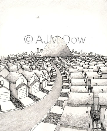 Commissioned to accompany "Suburbium" by Bradley Somer in Crowtoes Quarterly Issue #10