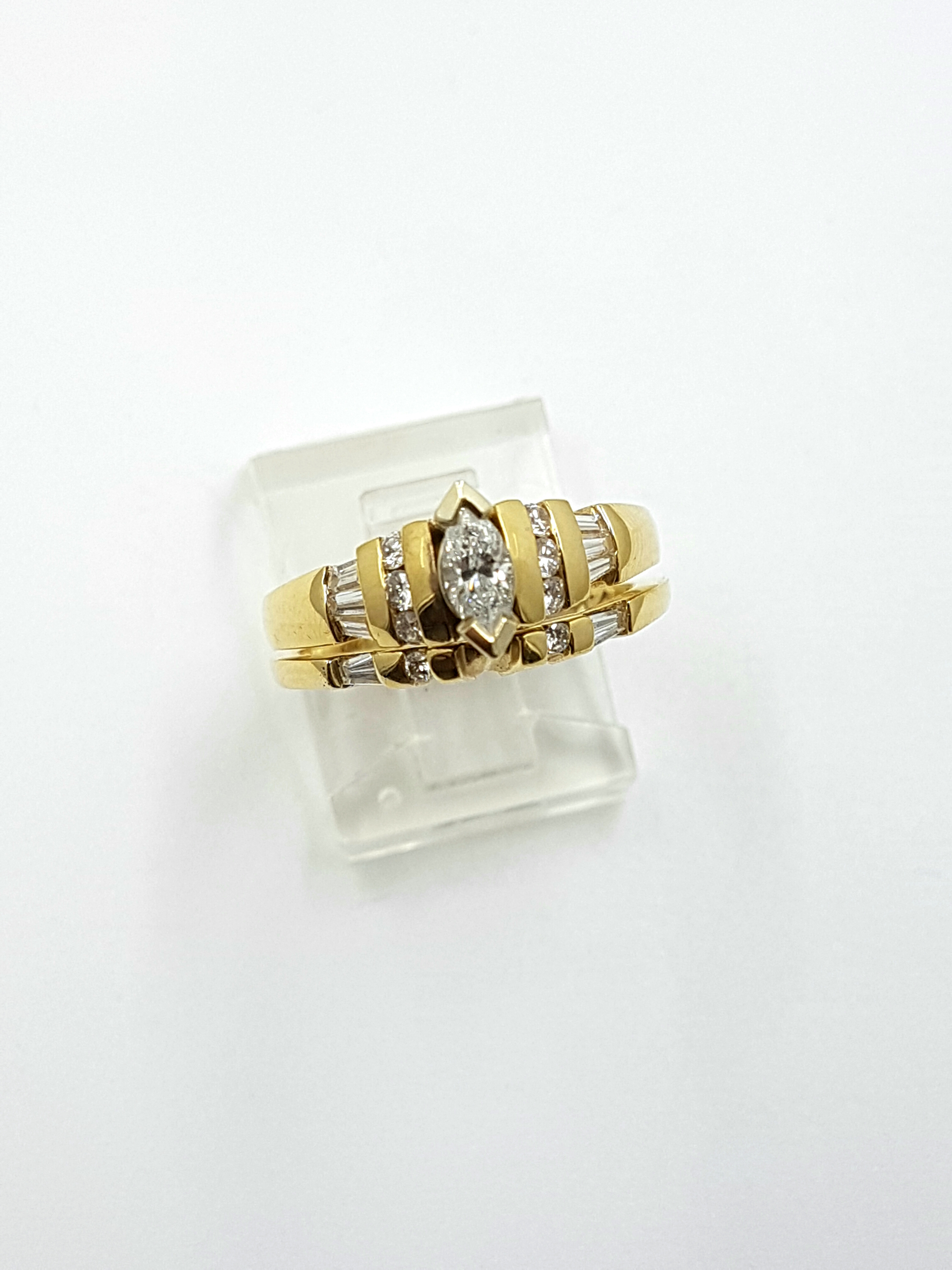 Engagement Ring & Wedding Band
14K Yellow Gold
0.61ct Total
Regular Price $5240
SALE $1295
Ref: DER235+W