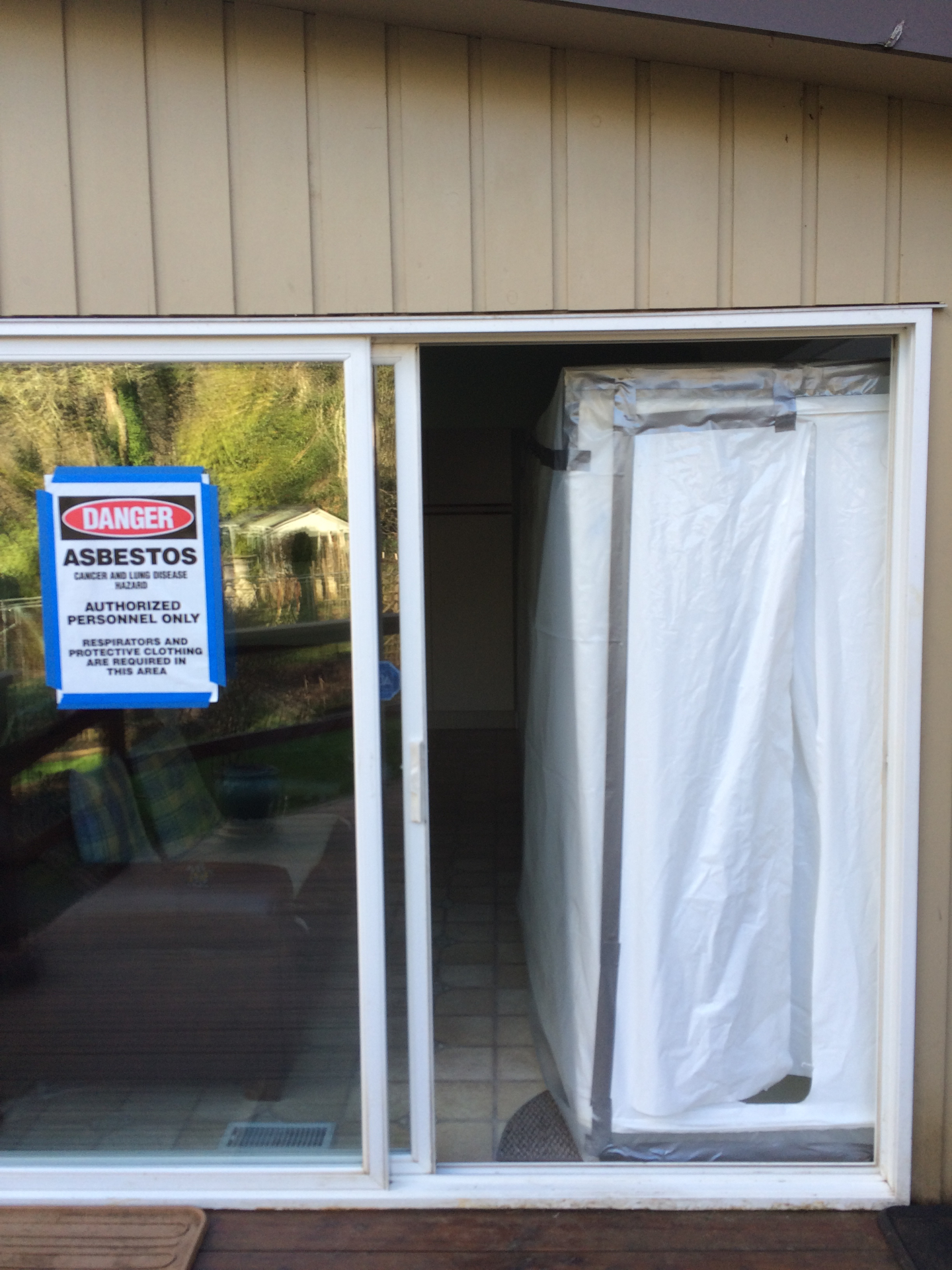Outside of containment. 