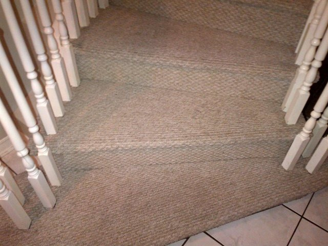 after cleaning stairs