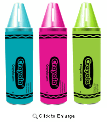 Large Crayola Crayon Tin Bank