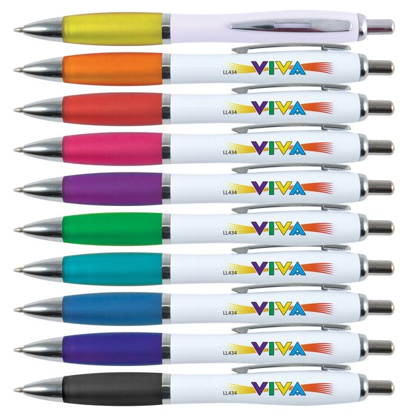 Viva White Barrel Pen LL434