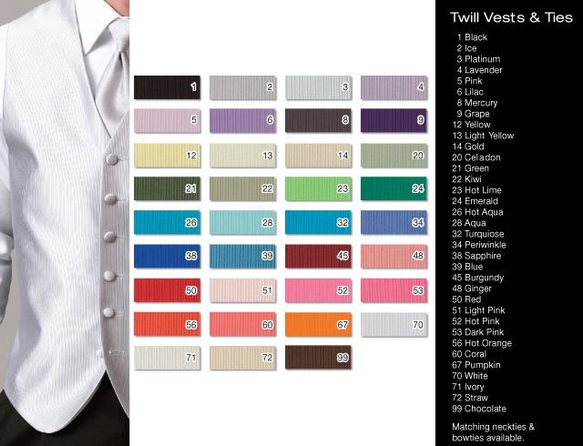 Twill Vests and Ties