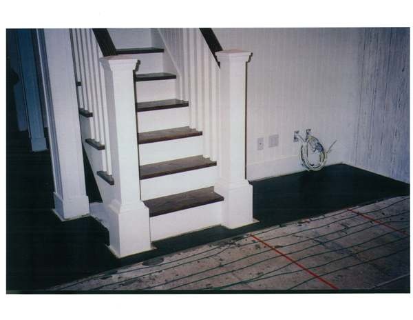 Winder stair with oak treads