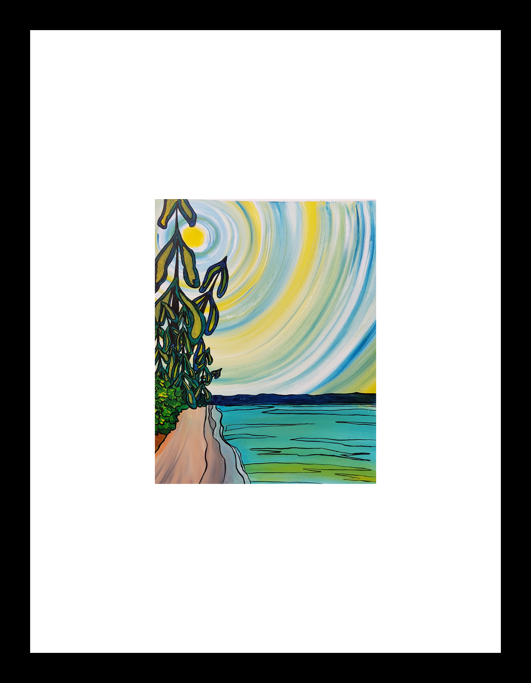 "Waskesiu Beach" [2018]
Image: 10.25" x 13.25"
Framed: 22" x 18"
Acrylic on 246 lb. paper
SOLD