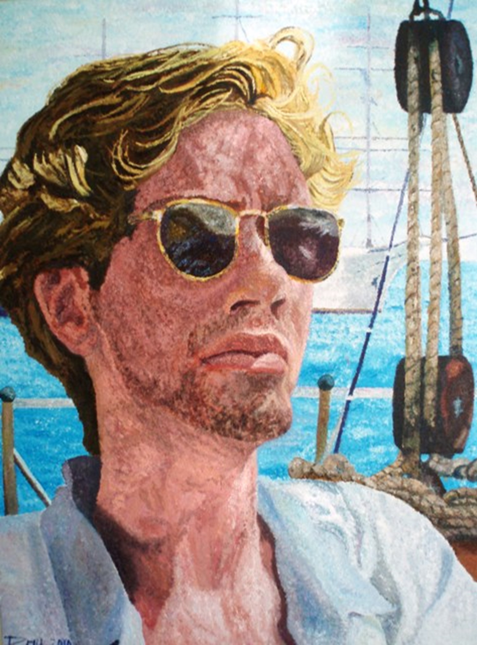 Blake (Circa. 1994, Santorini), 40"X30" 2010, Acrylic on Canvas, 