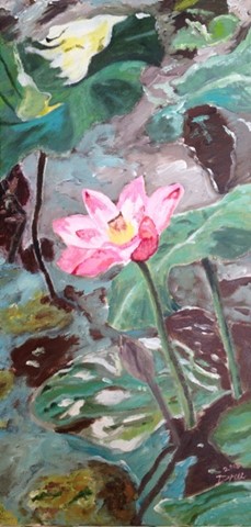 Kunming Lake Op.1,  24"X12", Acrylic on Canvas,2013, Beijing