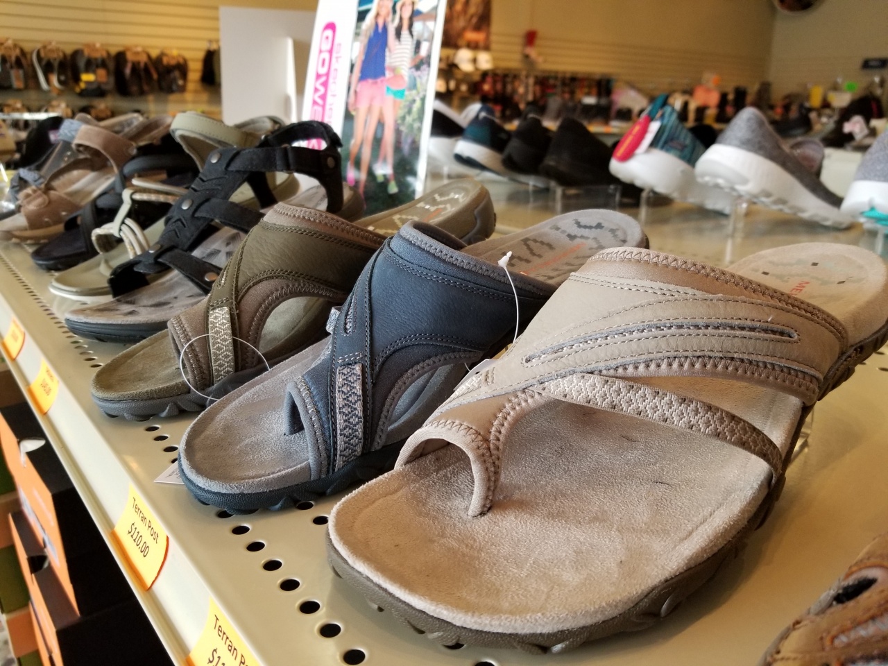 Going on a holiday? We carry summer footwear all year. 
