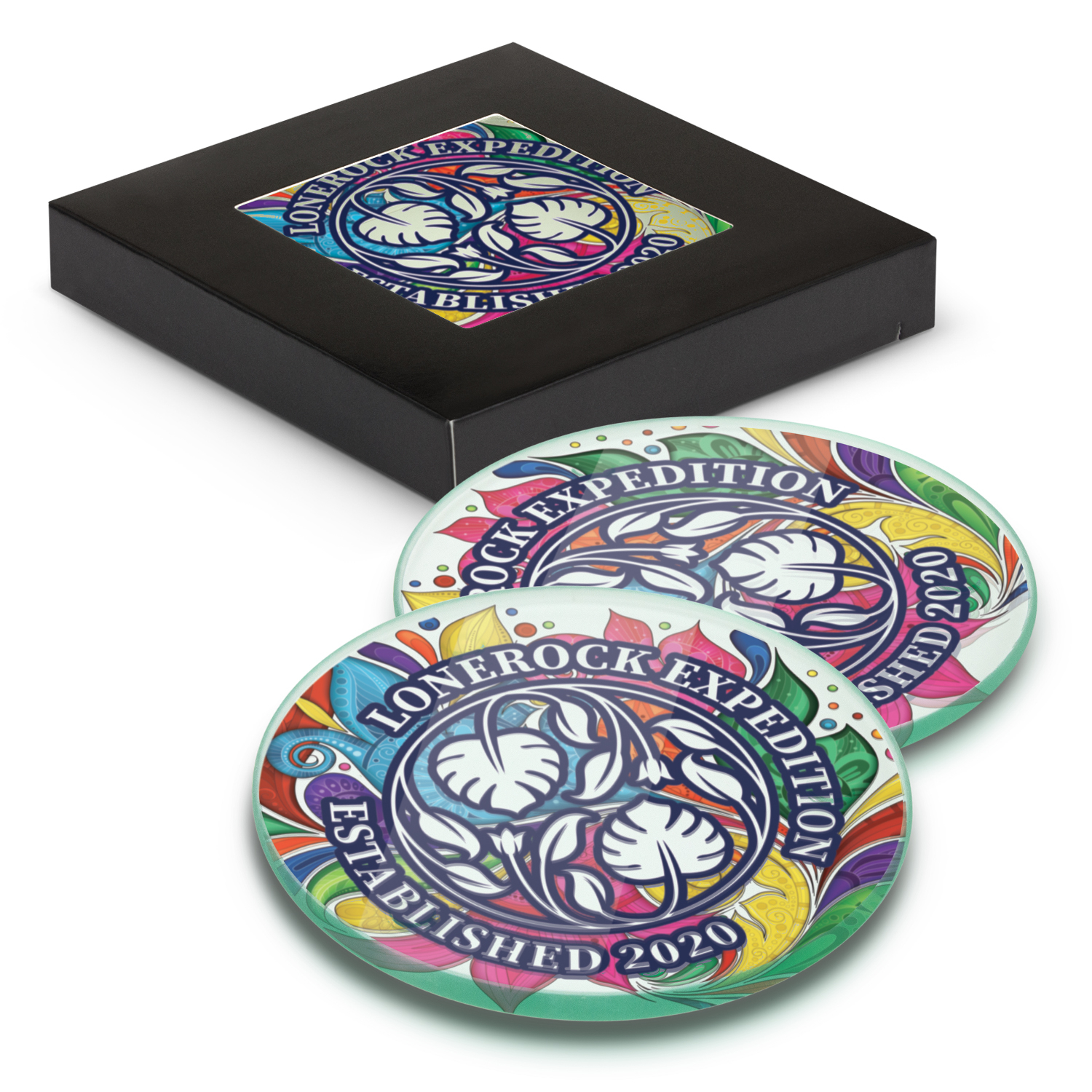 Glass Coaster Full Colour 2 Set 120165