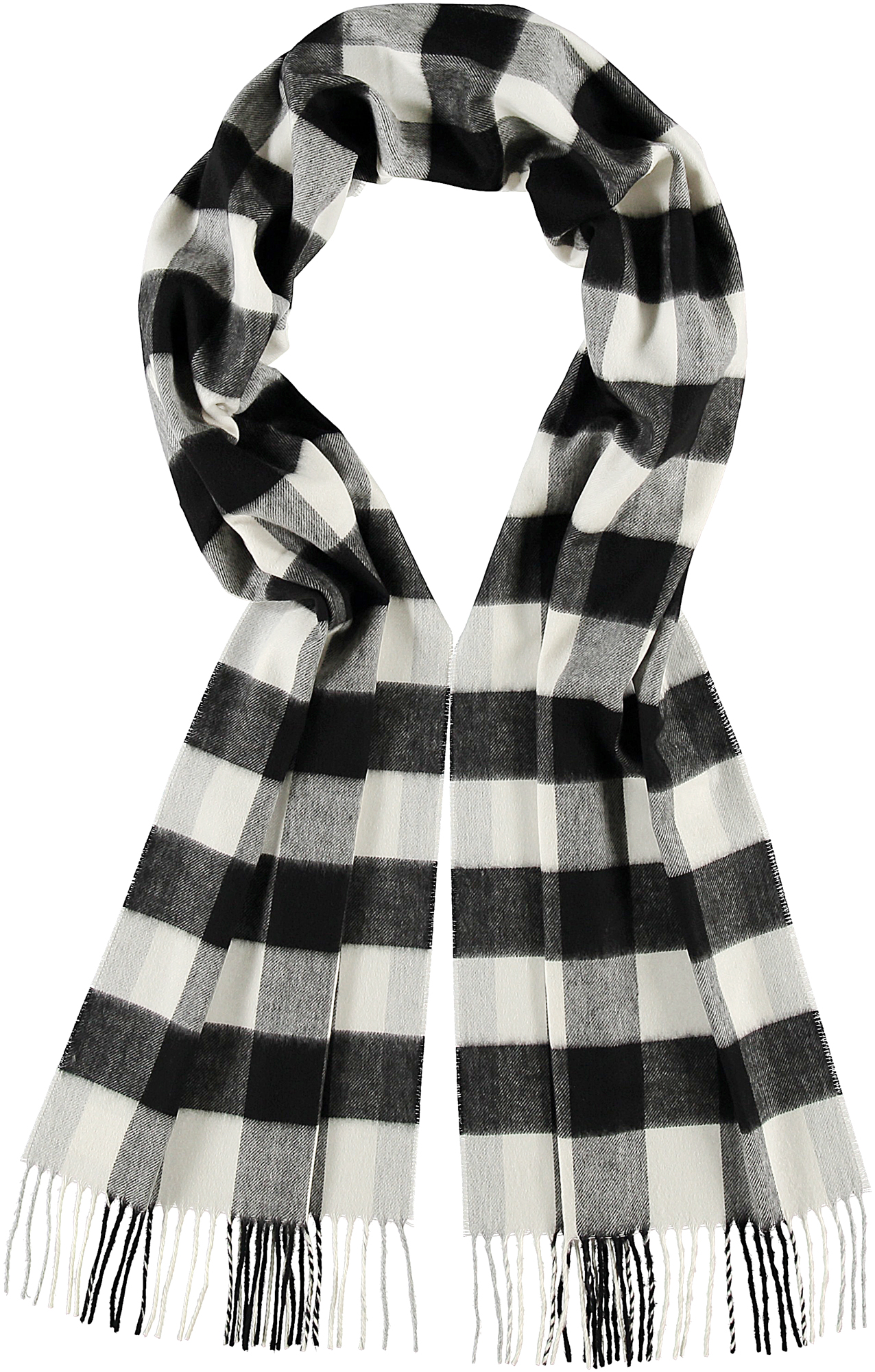 Buffalo Check in Black&White- $35.00 
Cashmink, Made in Germany
771899116095