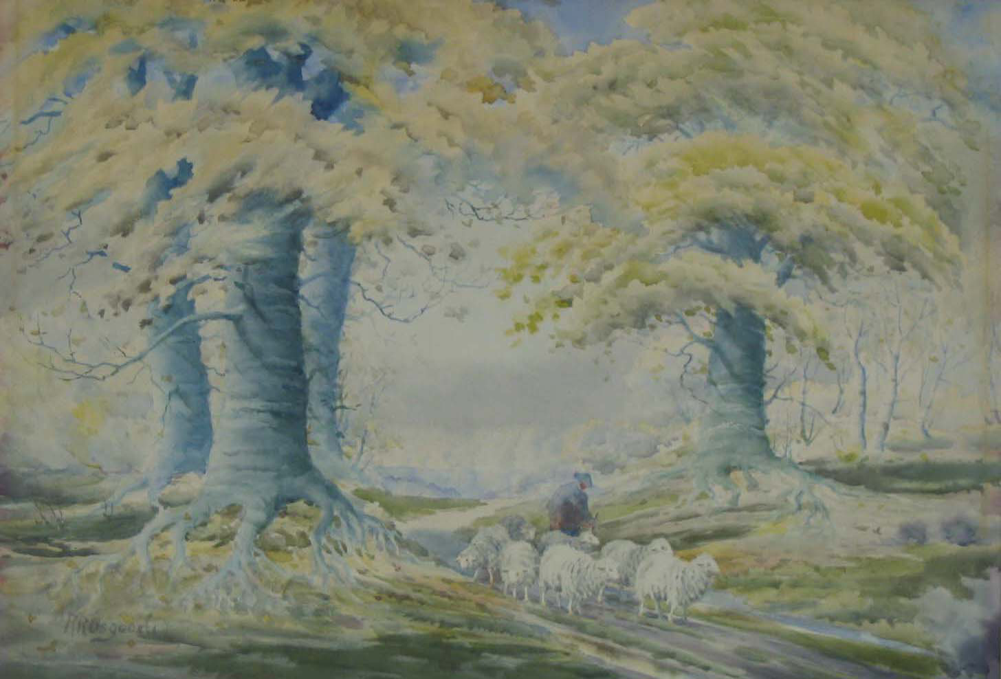 Yarmouth Sheppard, watercolour on paper