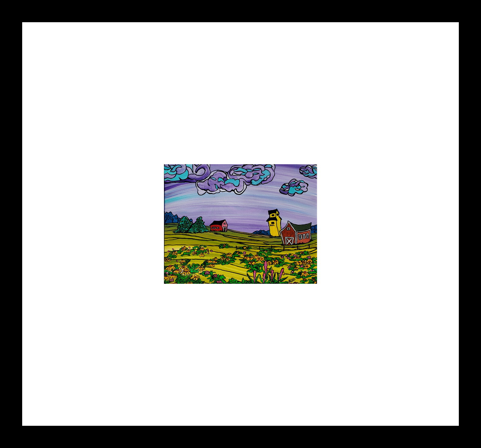 2019-14 "Prairie Flowers"
Image: 9.5" x 7.5"
Framed: 20" x 20"
Acrylic on 246 lb paper
SOLD