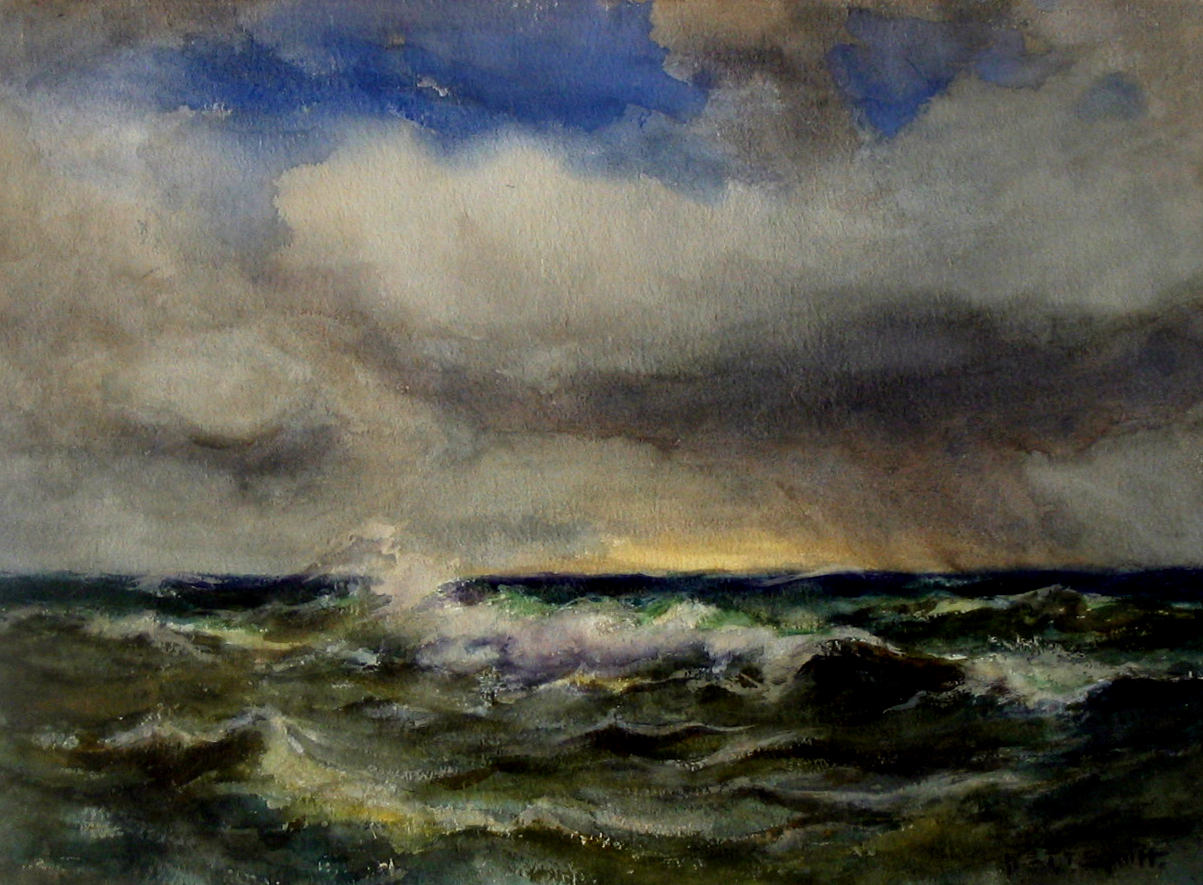 Off Grand Banks, Watercolour on paper