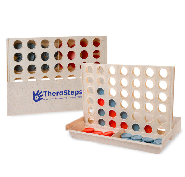 Close-up of a blue jacket featuring a gold embroidered design with the text 'Your Brand' and a zipper.