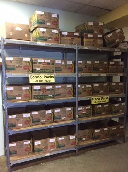 School Breakfast & Snack Program Assembly Area at the Food Bank