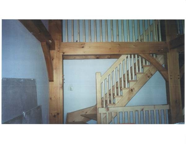 Winder pine Scandinavian style stair