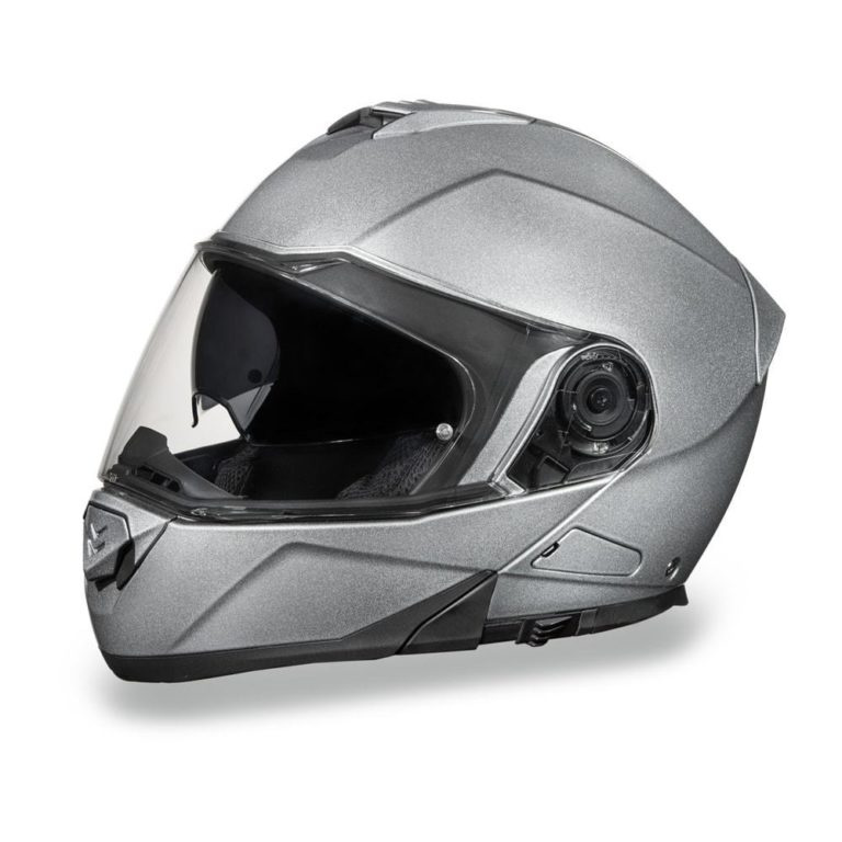 Daytona GLIDE modulaire
Matériau: Polycarbonate 
Double écran fumé rétractable
Écran avec pinlock anti buée
Ventilation supérieure et frontale
 avec obturateur
Extracteur d’air arrière
Intérieur entièrement démontable
et lavable 
Boucle micrométrique.
Prévu pour adapter le Bluetooth
Cache nez souple
Écran anti buée et anti rayures
Homologation DOT
Couleur Gris métal
Tailles disponibles : XS à 4XL
prix: 253.10$