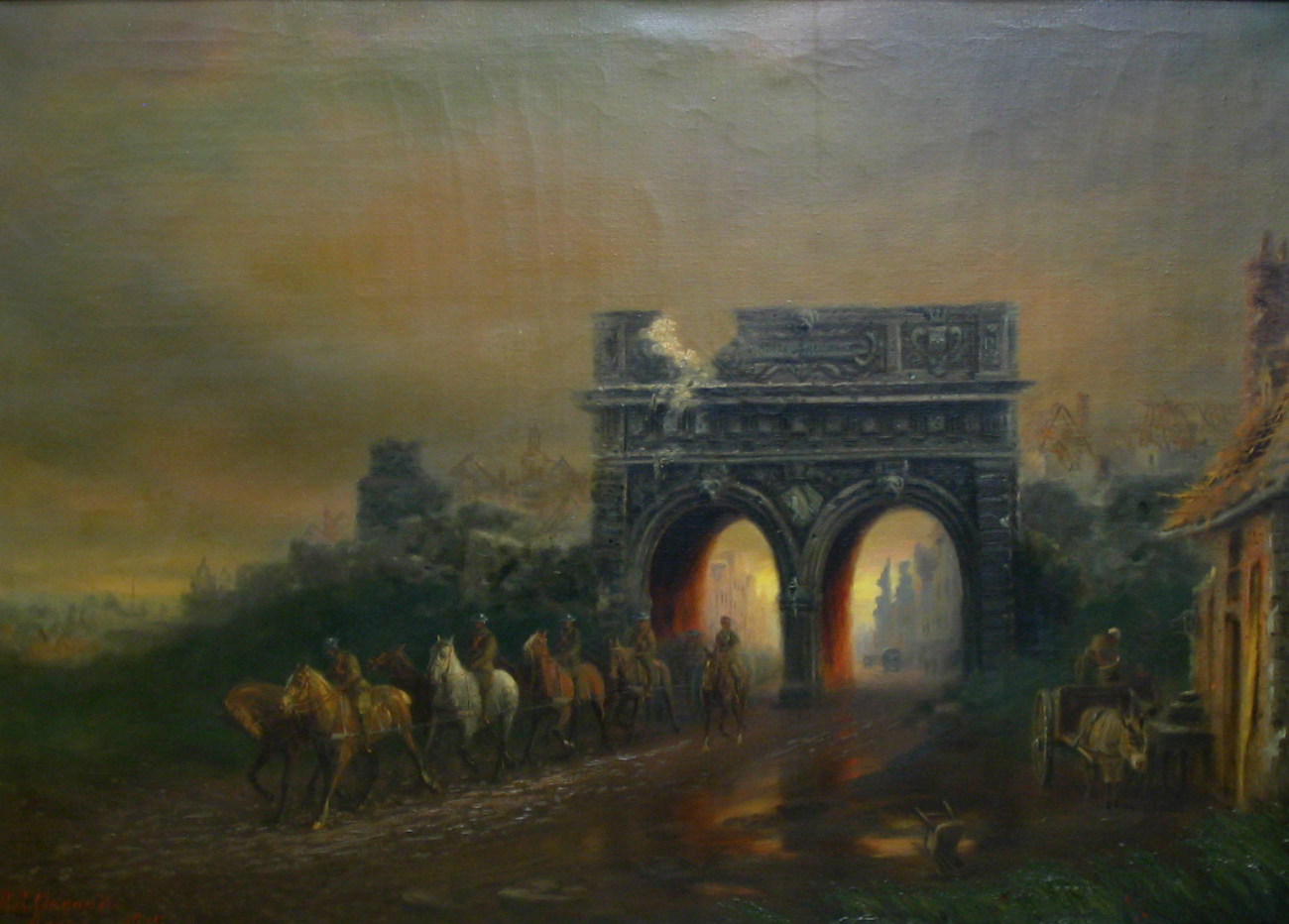 Gates of Arras, oil on canvas