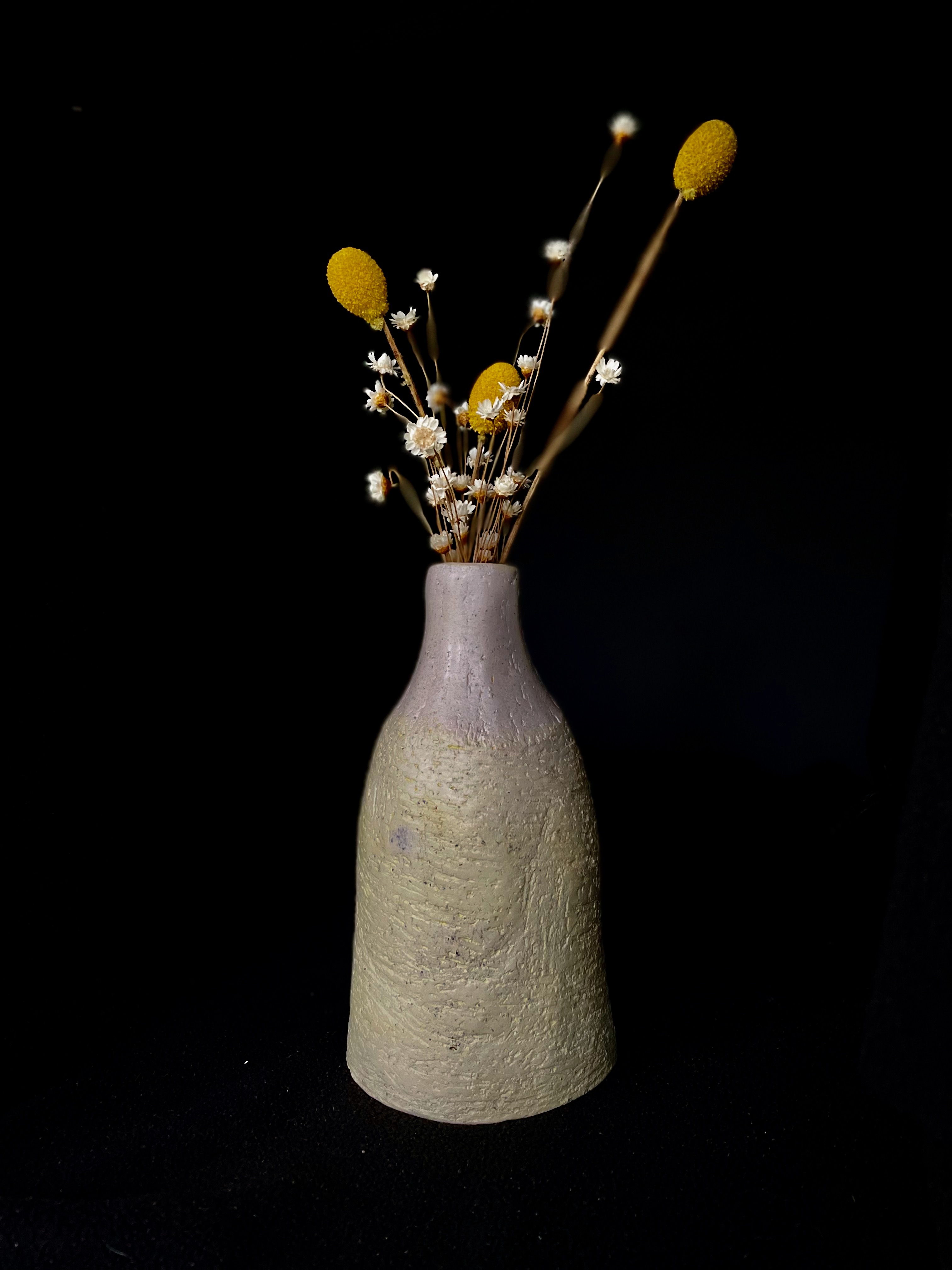 Yellow Flask Bottle - 7" High X  4" Diam