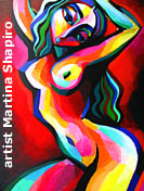 Red Nude Pose painting abstract original fine art nudes