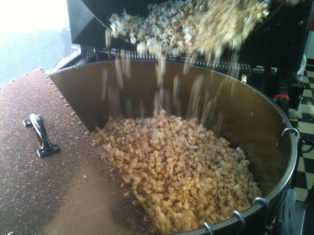 Dumping Kettle Corn Popcorn
