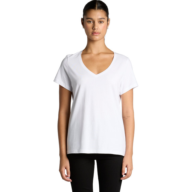 Womens Maple V Neck Tee - 4023