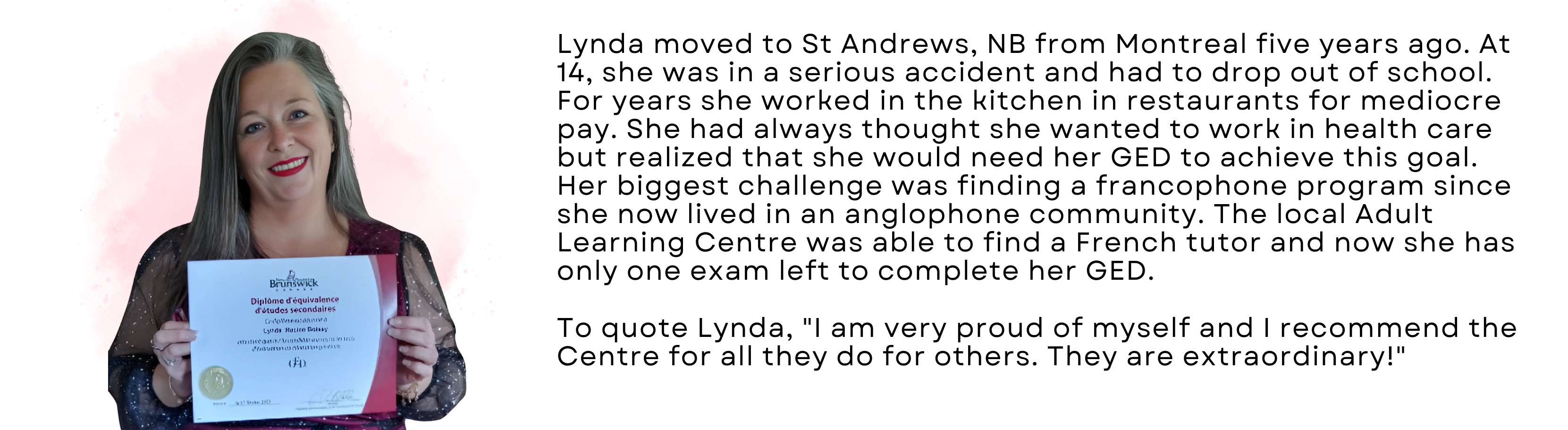 Lynda's success story!
