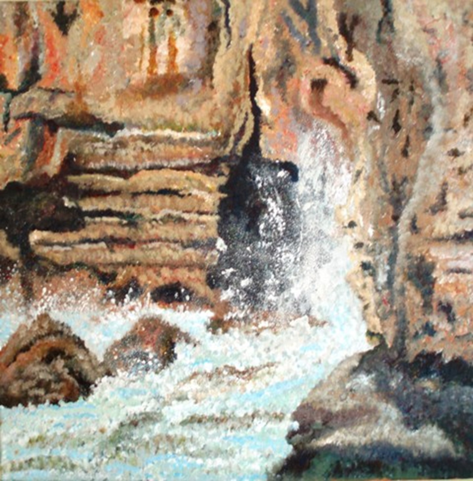 Cascais Op.1,16"X16"  2009, Acrylic on Canvas, Portugal