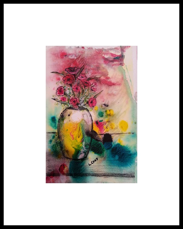 "Poppies" [2015]
Mixed Media on paper 6" x 9" (image). 12" x 15" (framed).
SOLD