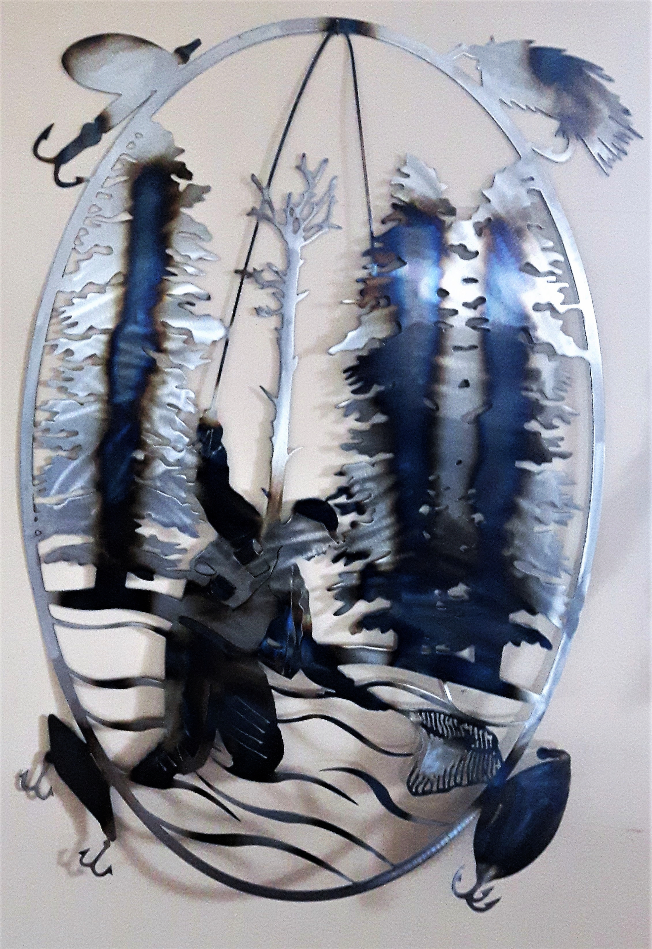 Metal Art, Lure Fishing Oval, Campbell river BC, Vancouver island BC, Vancouver BC, Victoria BC, British Columbia,Alberta