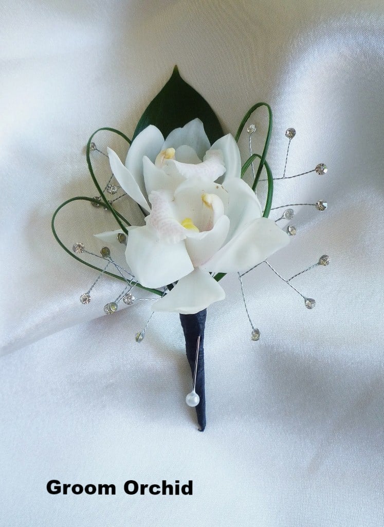 Groom Orchid Boutonniere $30