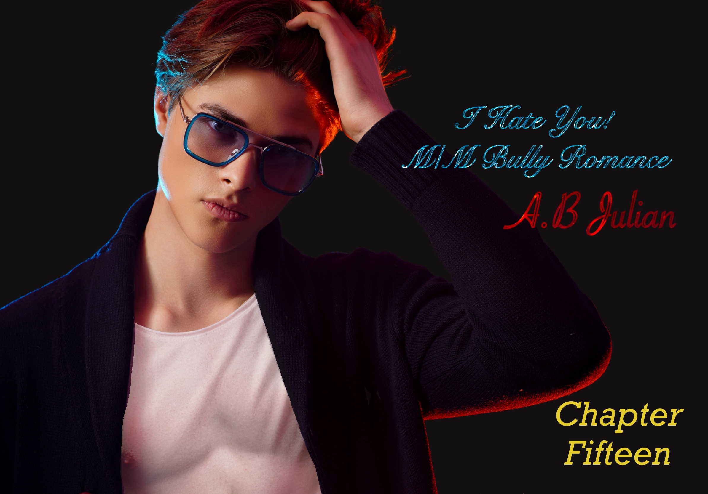 Book titled 'If I Met You First' by A.B. Julian on a table surrounded by decorative leaves and fabric.