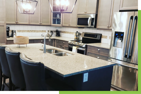 Clean kitchen in a vacation cottage