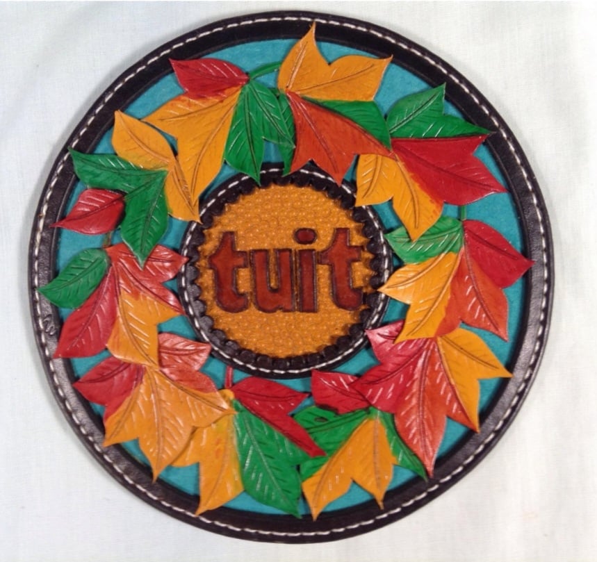 Custom multi colored leather patch
