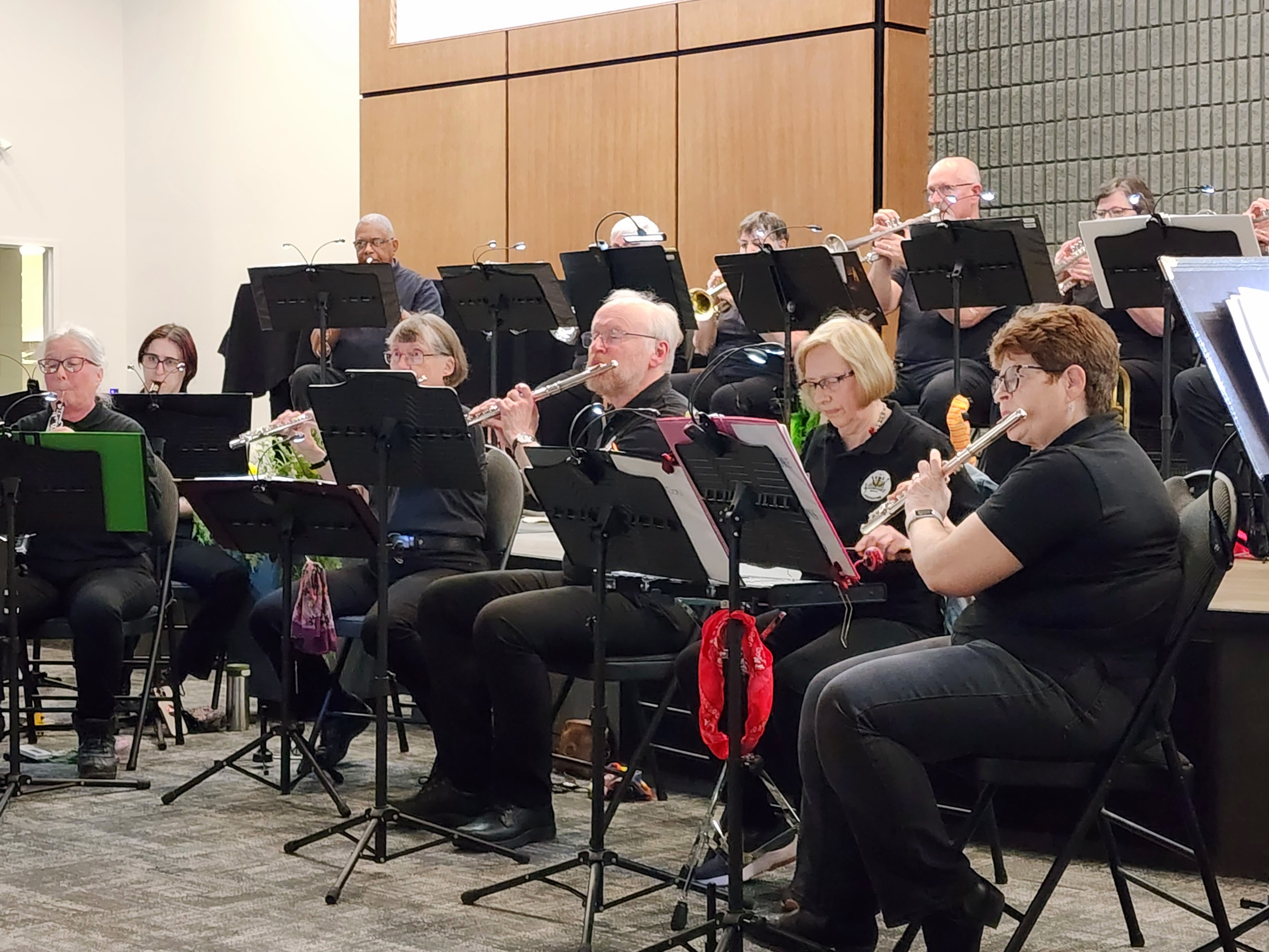  Members of the lakeshore New Horizons Band at the FBC Baptist church Cobourg Ontario April 2025.