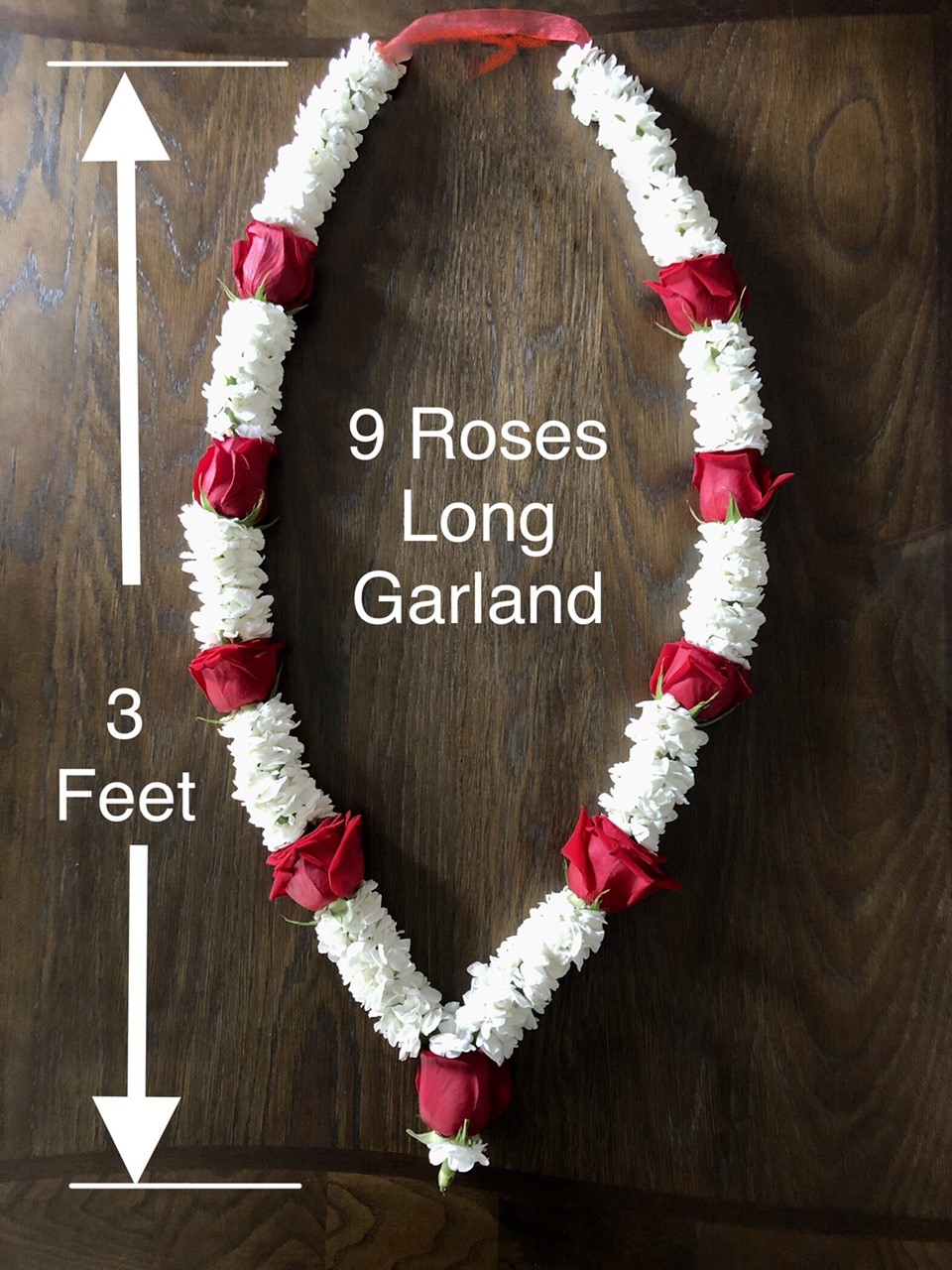 $110 -  9 Roses LONG Garland  
