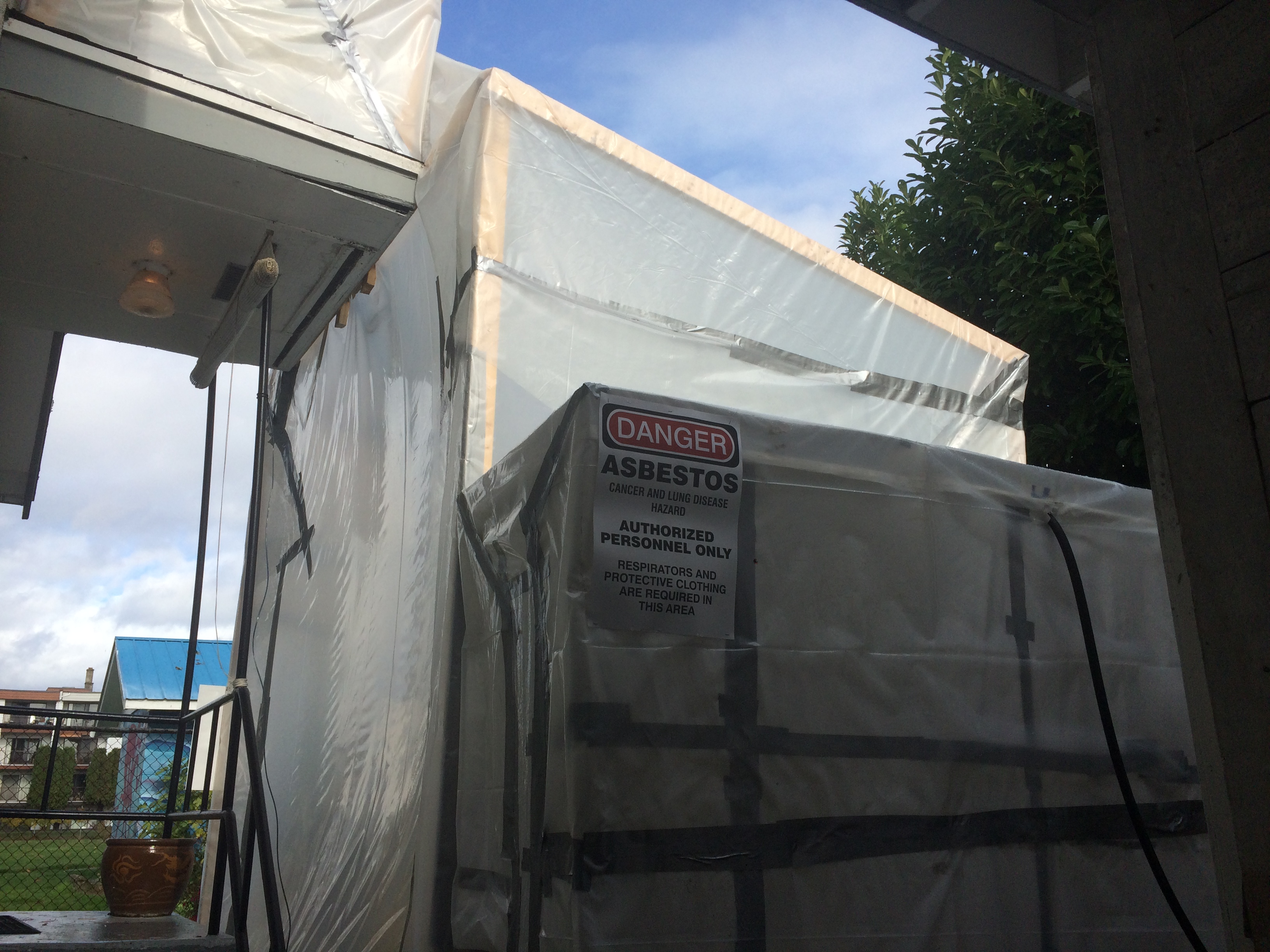 Outside of containment. 