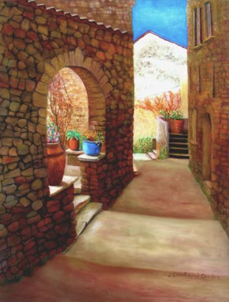 Terrasses médiévales
Pastel 24" x 18"