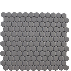Cali Grey 1" hexagon unglazed