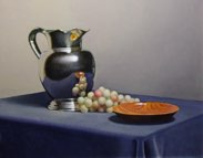 "Silver Pitcher, Grapes, and Wooden Bowl"
16" x 20"
Alkyd on hardboard
$ 4100