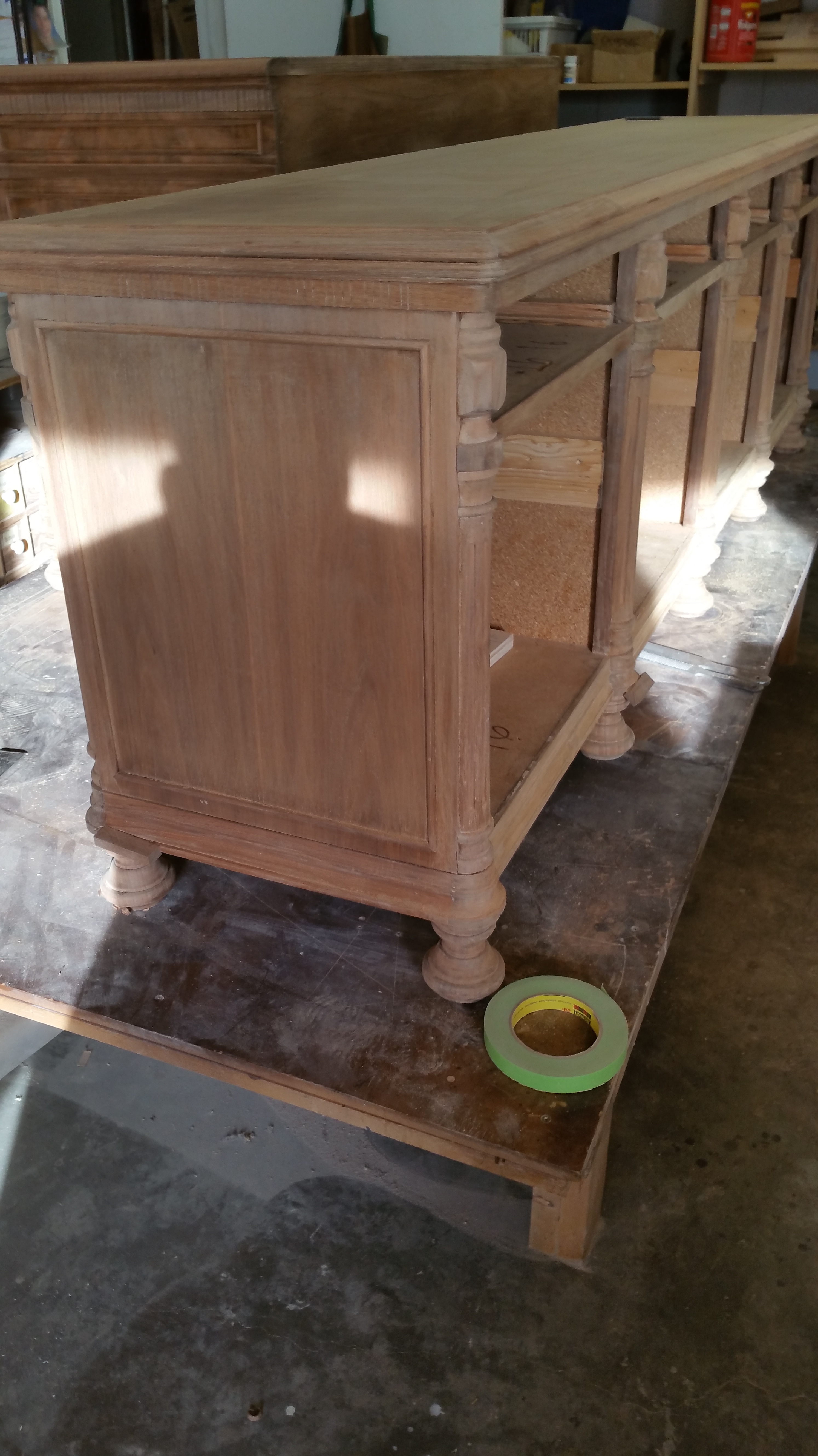 Credenza under repair