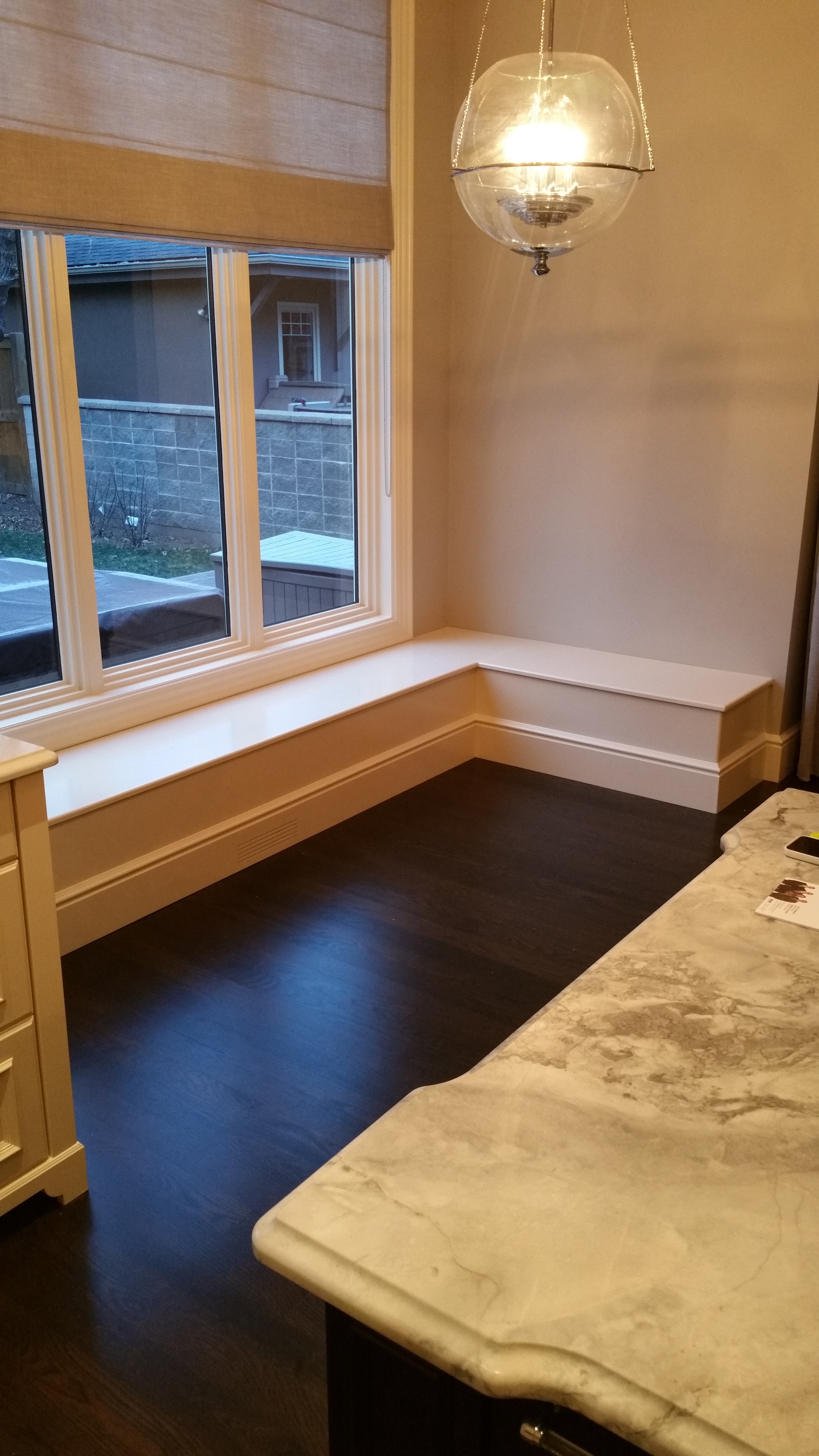 New built-in, before upholstery