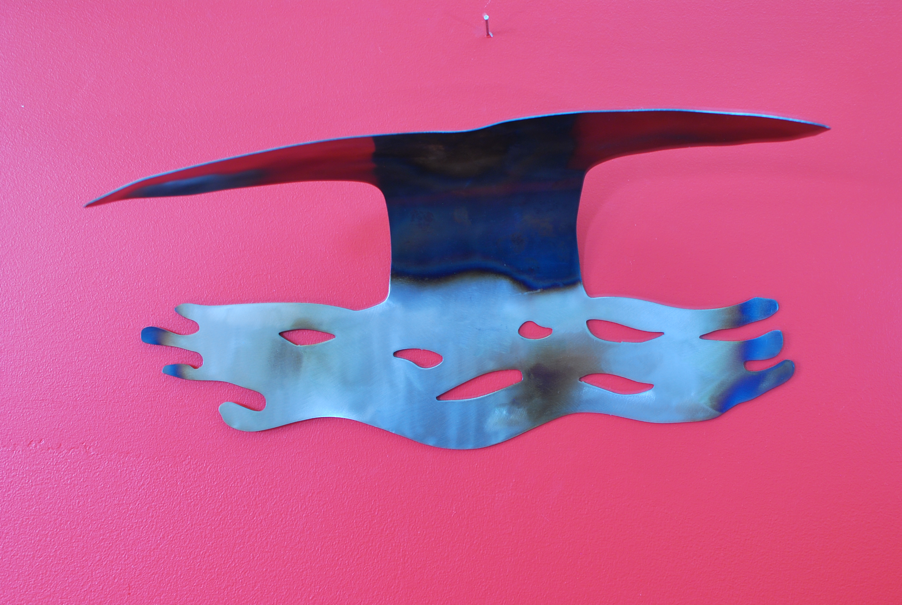 Metal art ,whale Orca tail, Campbell river BC , Vancouver island BC