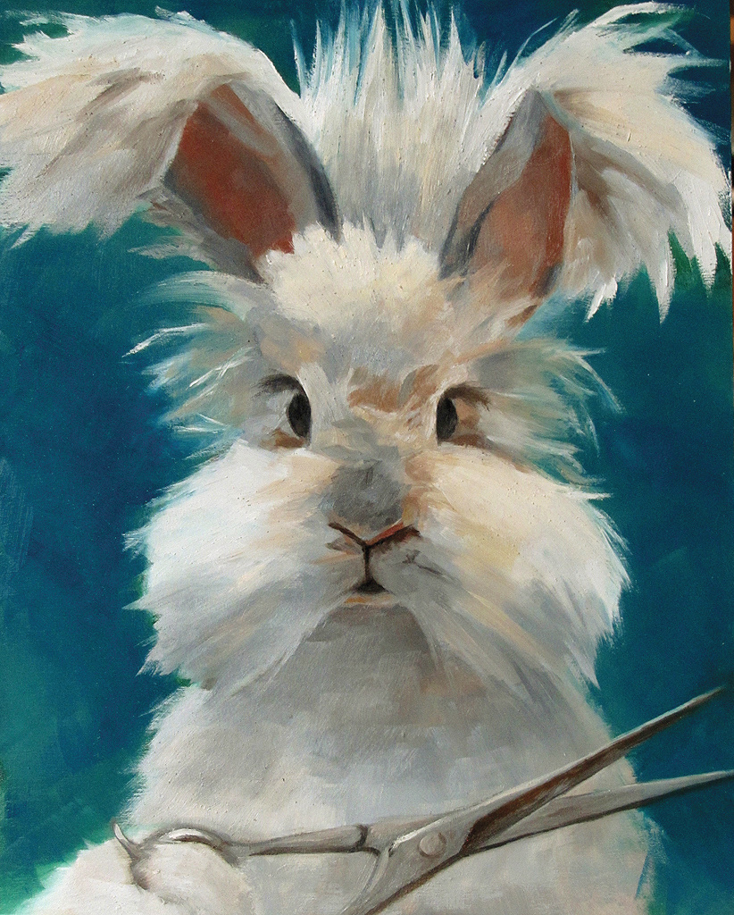 Bad Hare Day
8" x 10" / sold
oil on birch panel