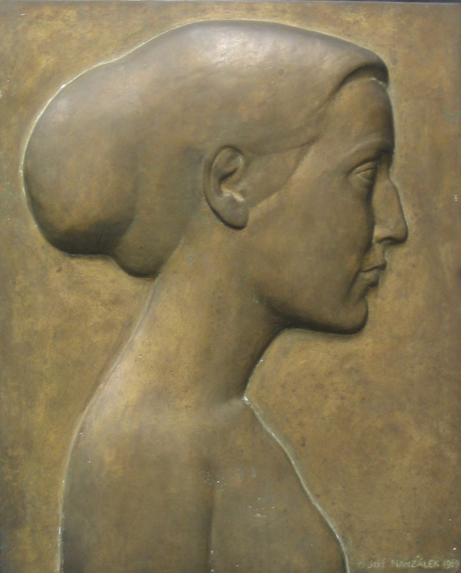 Jiri Hanzalek, Untitled "Allana", Cast bronze relief, 1969, 43x34x5cm